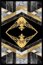 Tapis marbré et or Nazar rugs