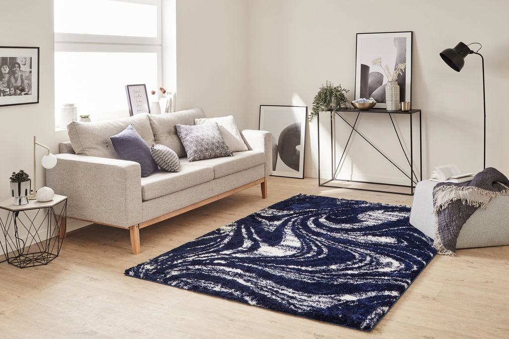 Tapis moderne design bleu Nazar rugs