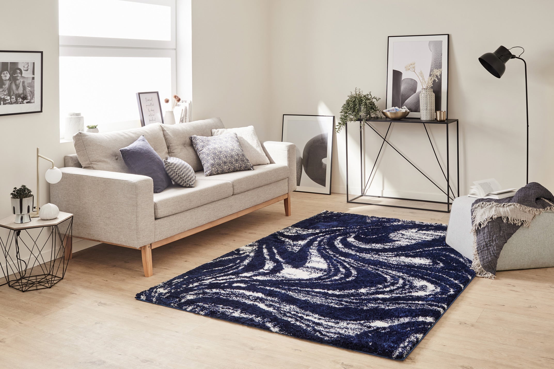 Tapis moderne design bleu Nazar rugs