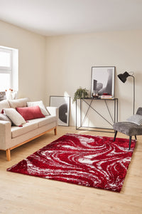 Tapis moderne design rouge Nazar rugs