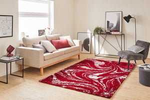 Tapis moderne design rouge Nazar rugs