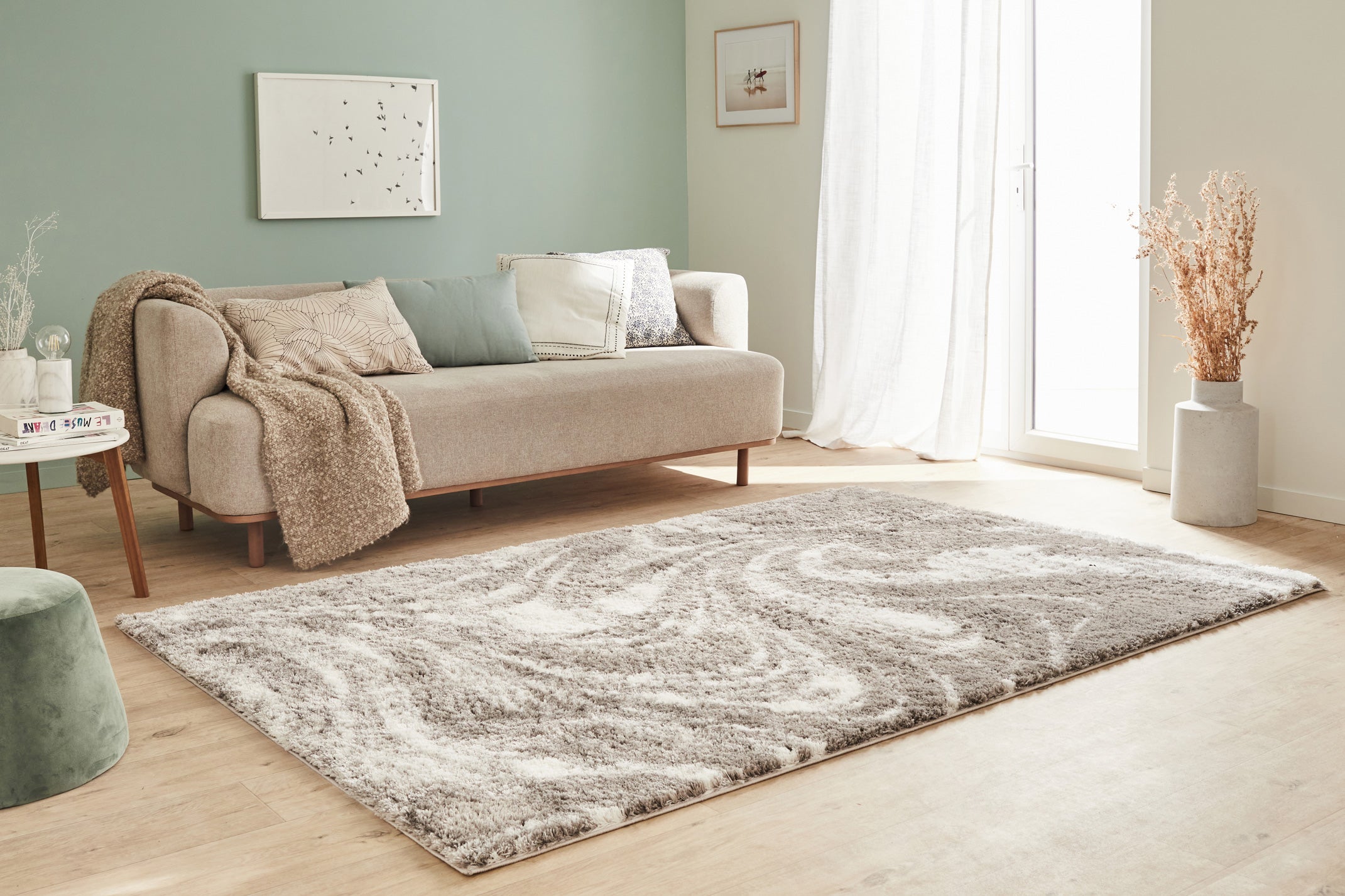 Tapis moderne design taupe Nazar rugs