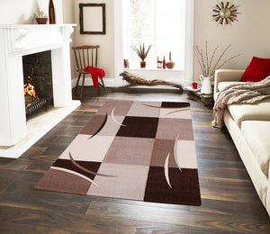 Tapis moderne géométrique beige Nazar rugs