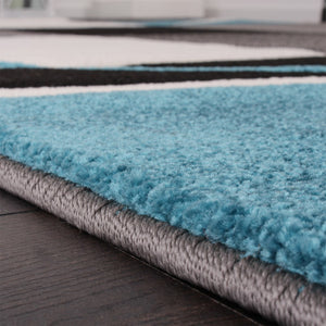 Tapis moderne géométrique bleu Nazar rugs