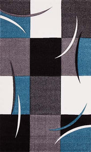 Tapis moderne géométrique bleu Nazar rugs