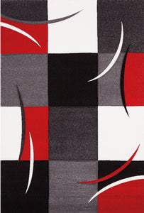 Tapis moderne géométrique rouge Nazar rugs