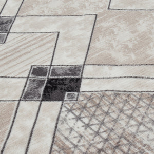 Tapis moderne gris à motifs Nazar rugs