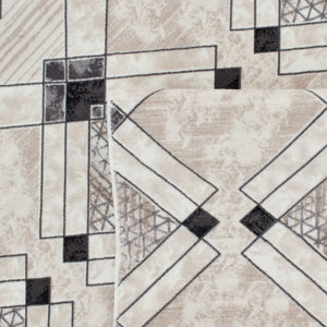 Tapis moderne gris à motifs Nazar rugs