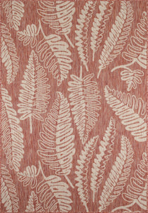 Tapis moderne motif palmier rouge Nazar rugs