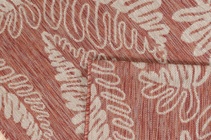 Tapis moderne motif palmier rouge Nazar rugs