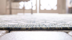 Tapis motif aztèque vert indoor/ outdoor Nazar rugs