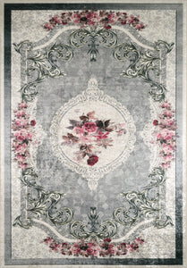 Tapis motif baroque rose, style moderne Nazar rugs