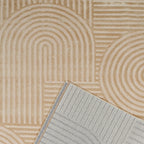 Tapis motif en relief beige Nazar rugs
