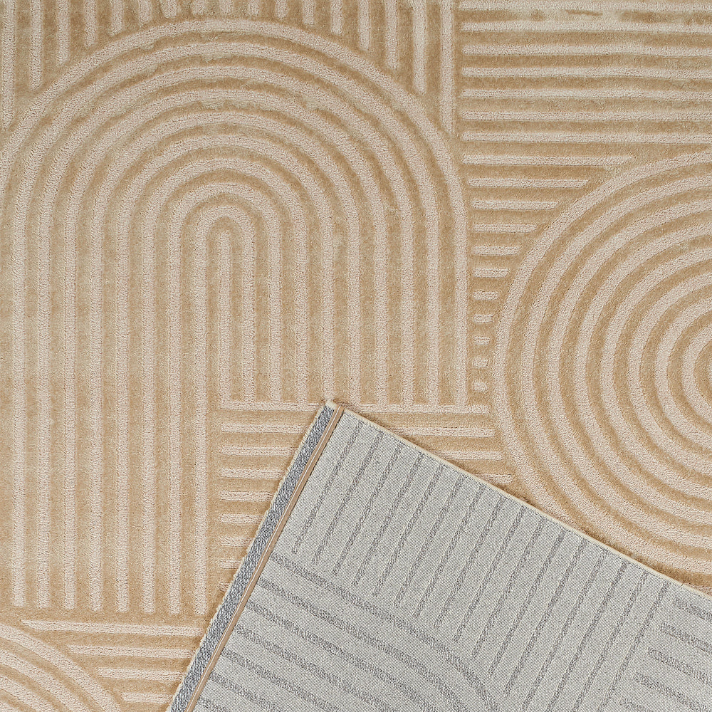 Tapis motif en relief beige Nazar rugs