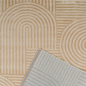 Tapis motif en relief beige Nazar rugs
