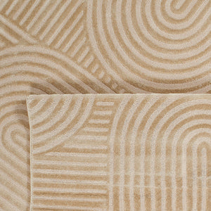Tapis motif en relief beige Nazar rugs