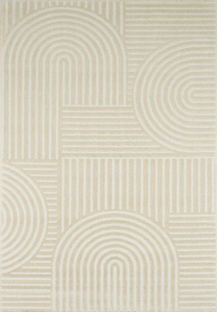 Tapis motif en relief crème Nazar rugs