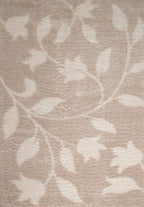 Tapis motif fleur beige style moderne Nazar rugs