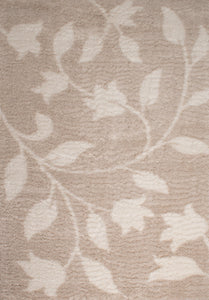 Tapis motif fleur beige style moderne Nazar rugs