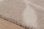 Tapis motif fleur beige style moderne Nazar rugs
