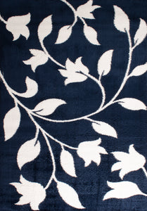 Tapis motif fleur bleu style moderne Nazar rugs