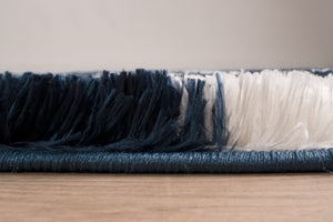 Tapis motif fleur bleu style moderne Nazar rugs