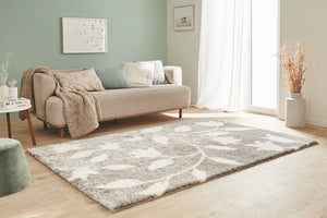 Tapis motif fleur gris style moderne Nazar rugs