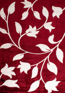 Tapis motif fleur rouge style moderne Nazar rugs