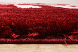 Tapis motif fleur rouge style moderne Nazar rugs