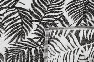 Tapis motif floral noir et blanc Nazar rugs