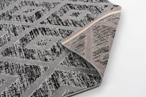Tapis motif géométrique gris Nazar rugs