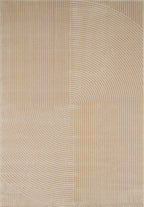 Tapis motif géométrique poils en relief beige Nazar rugs
