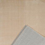 Tapis motif géométrique poils en relief beige Nazar rugs