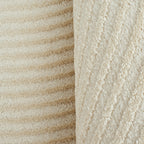 Tapis motif géométrique poils en relief crème Nazar rugs