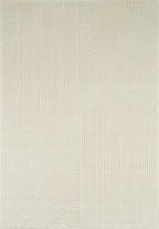 Tapis motif géométrique poils en relief crème Nazar rugs