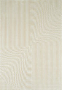 Tapis motif damier en relief - crème et beige - 160x230cm BIANCA