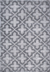 Tapis motif géométriques gris Nazar rugs