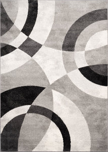 Tapis motif graphique gris Nazar rugs