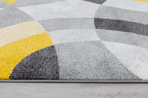 Tapis motif graphique jaune Nazar rugs