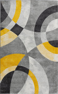 Tapis motif graphique jaune Nazar rugs