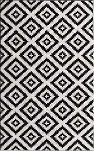 Tapis motif graphique noir et blanc Nazar rugs
