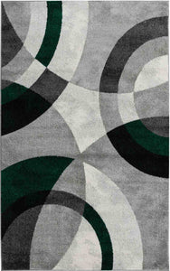 Tapis motif graphique vert Nazar rugs