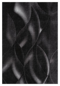 Tapis noir graphique Nazar rugs