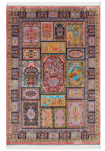 Tapis noué à la main rose Nazar rugs
