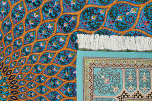 Tapis noué à la main turquoise Nazar rugs
