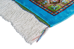Tapis noué à la main turquoise Nazar rugs