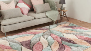 Tapis pastel motif abstrait Nazar rugs