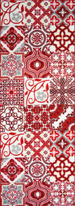 Tapis recyclable rouge Nazar rugs