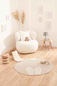 Tapis rond enfant motif lapin Nazar rugs