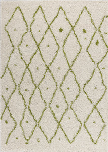 Tapis shaggy à losanges Nazar rugs